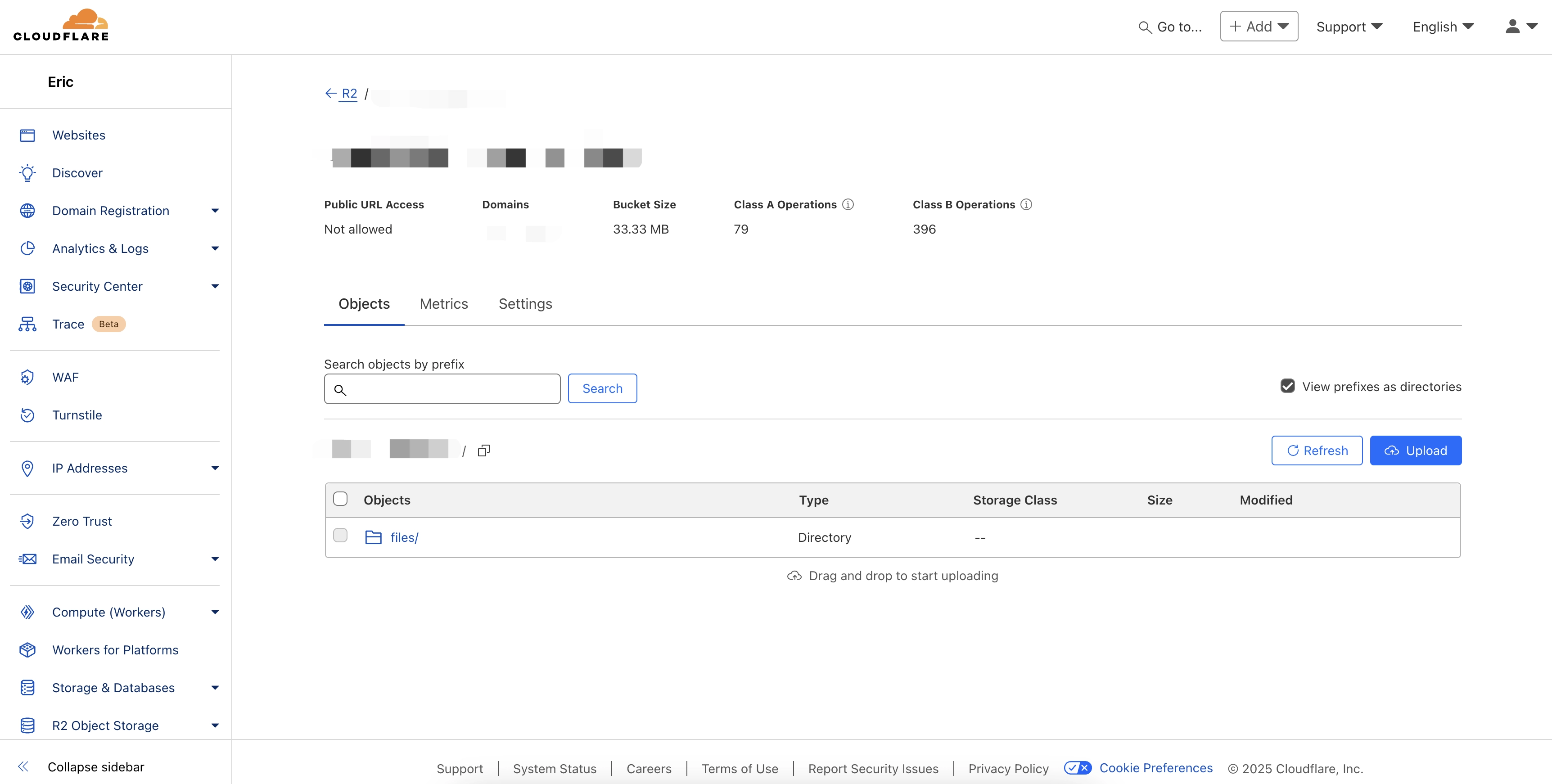 Cloudflare R2 存储界面